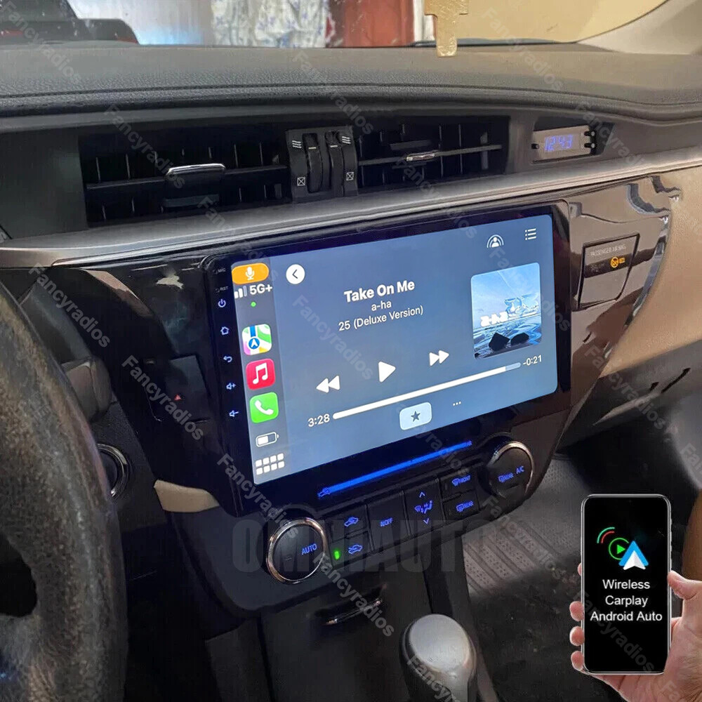 For 2014-2016 Toyota Corolla Apple CarPlay Car Stereo Radio GPS Navi Android 15