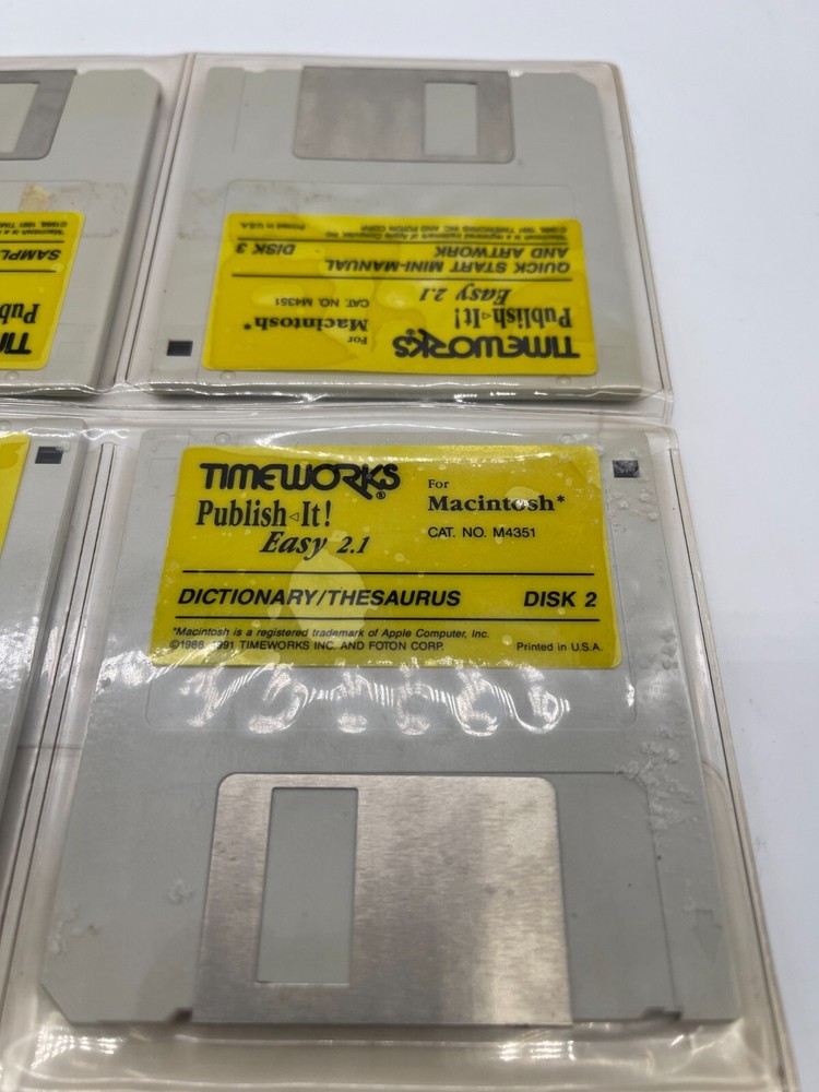 Timeworks Publish It! Easy Version 2.1 Macintosh User Manual + Original Disks