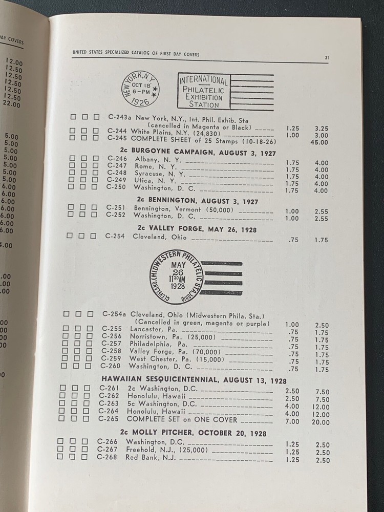 Specialized Catalog of United States First Day Covers 1960, Leo August