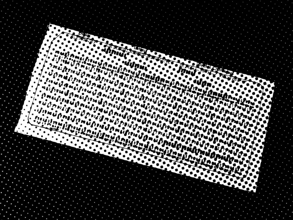 Vintage IBM 80 Character Punch Card 5081 Unpunched & Non-Vintage Code Tutorial