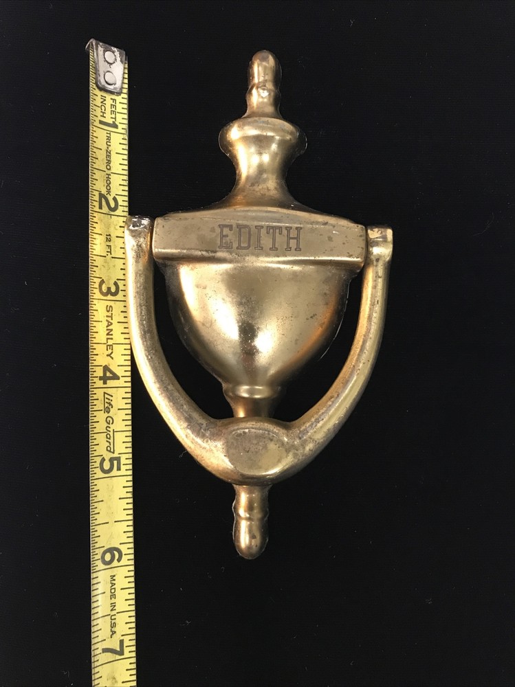Vintage Style Brass Door Knocker (Edith)