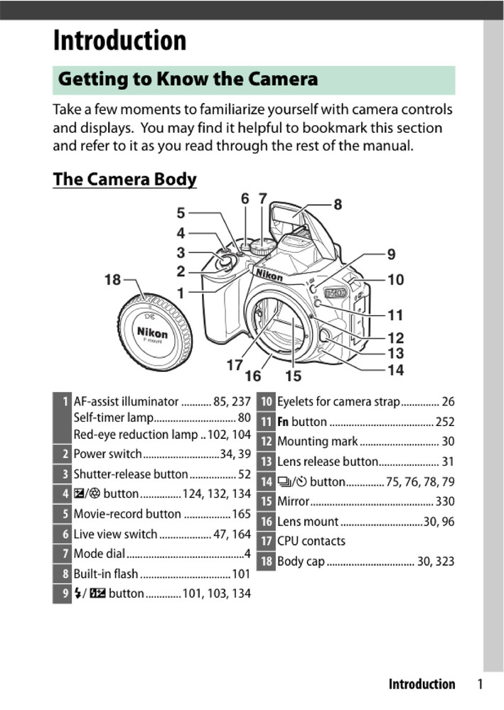 Nikon D5600 — User Reference Manual Guide — 1/2 Size, 5.5" x 8.5" Small Compact