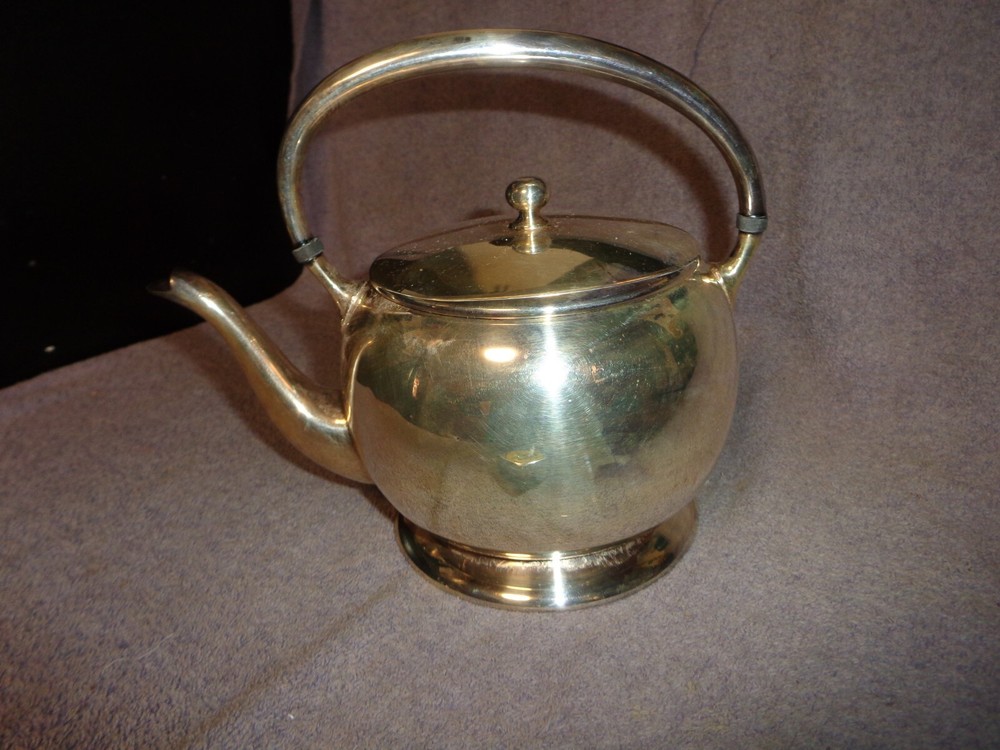 NICE VTG ACADEMY SILVER ON COPPER #120 TEA COFFEE OR HOT WATER POT