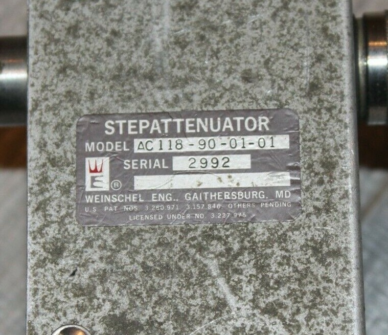 WEINSCHEL STEPATTENUATOR MODEL: AC118-90-01-01..Used & Untested