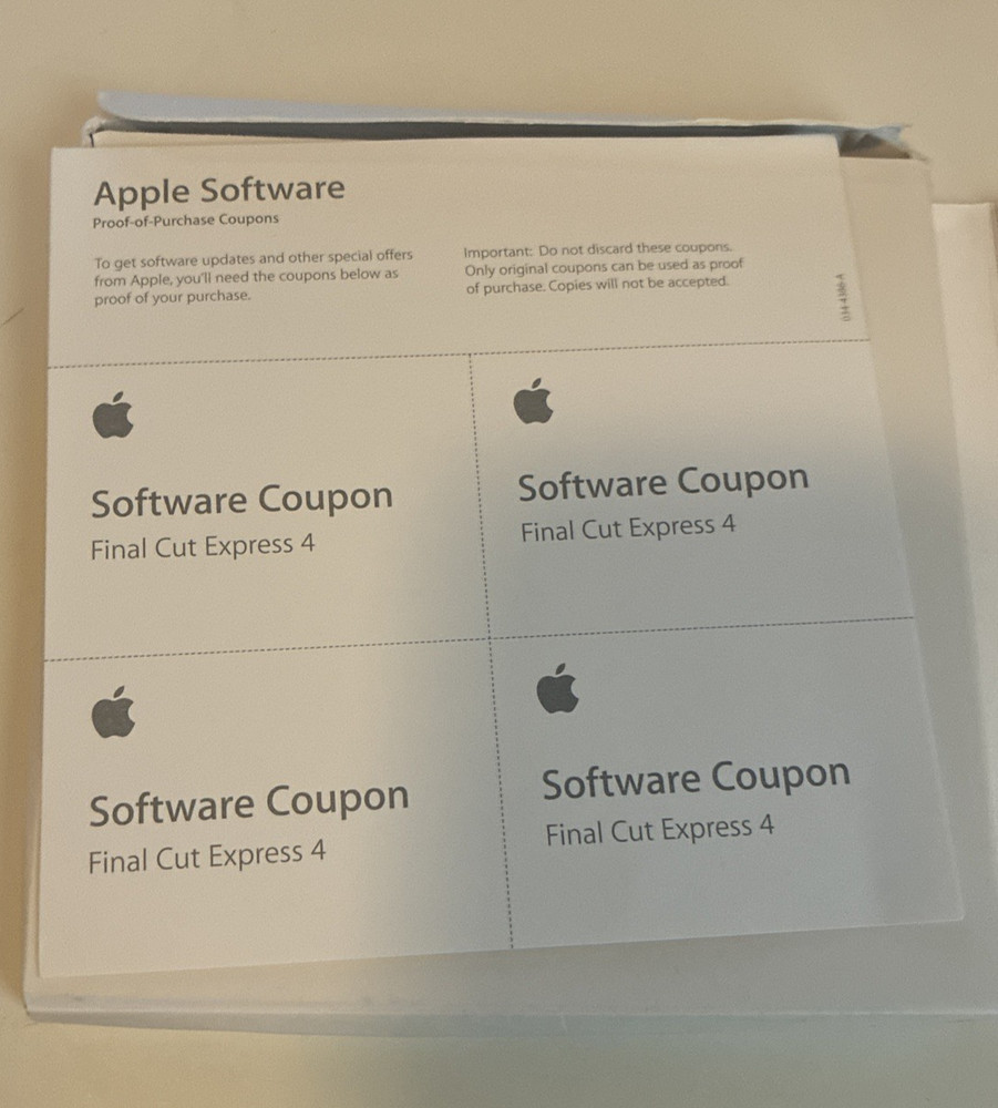 Apple Final Cut Express 4 HD Video Editing Software CIB Complete Mac