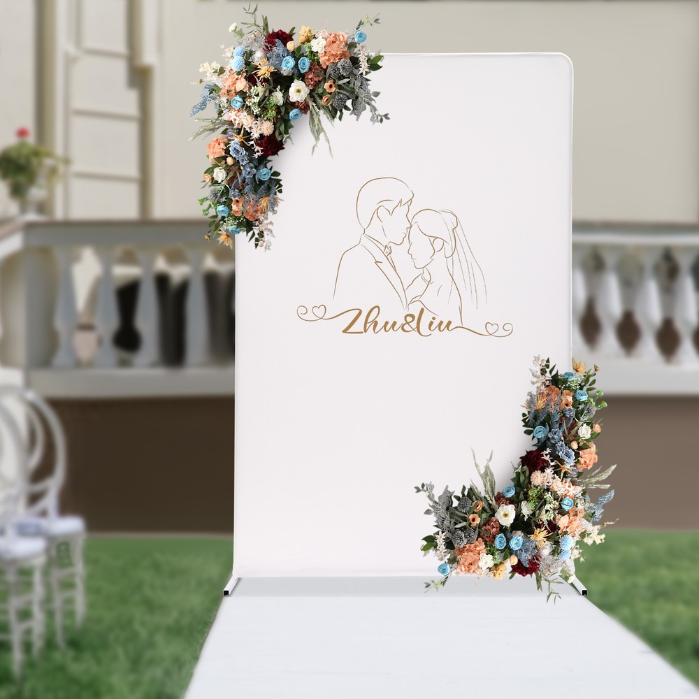 White Wedding Backdrop Stand Rectangle Backdrop Frame Backdrop Stand 1.5*0.5*2m