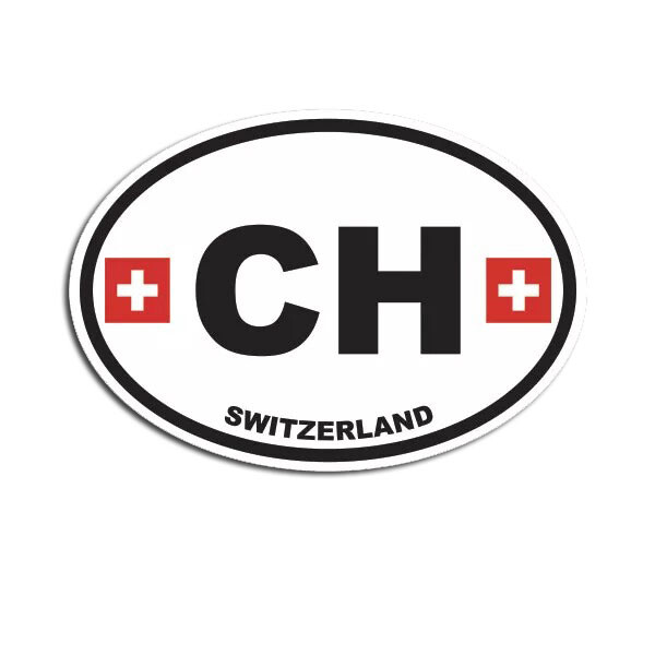 Switzerland Oval Sticker Decal