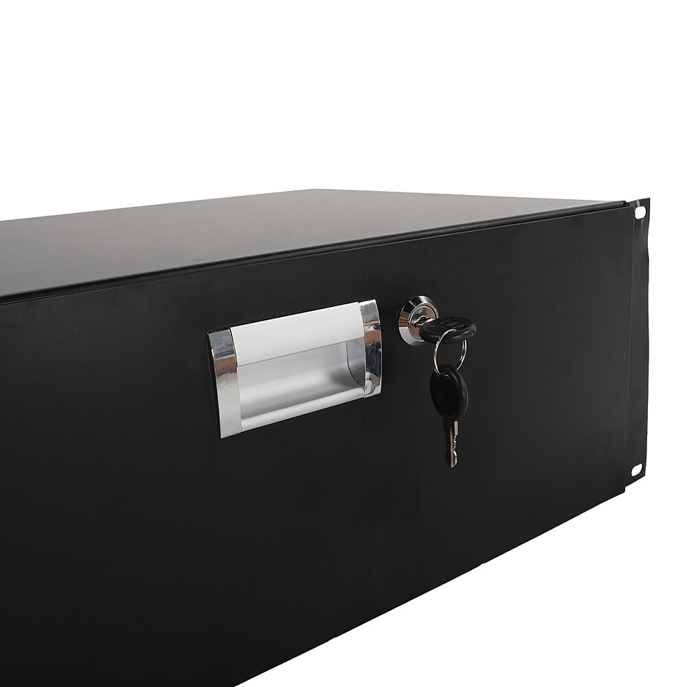 4U Drawer Server Cabinet Case 19 Inch Locking Rack Mount DJ Lockable Deep Drawer