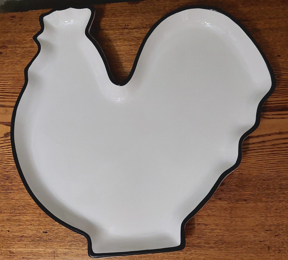 2013 "Harry & David" ceramic rooster/chicken platter