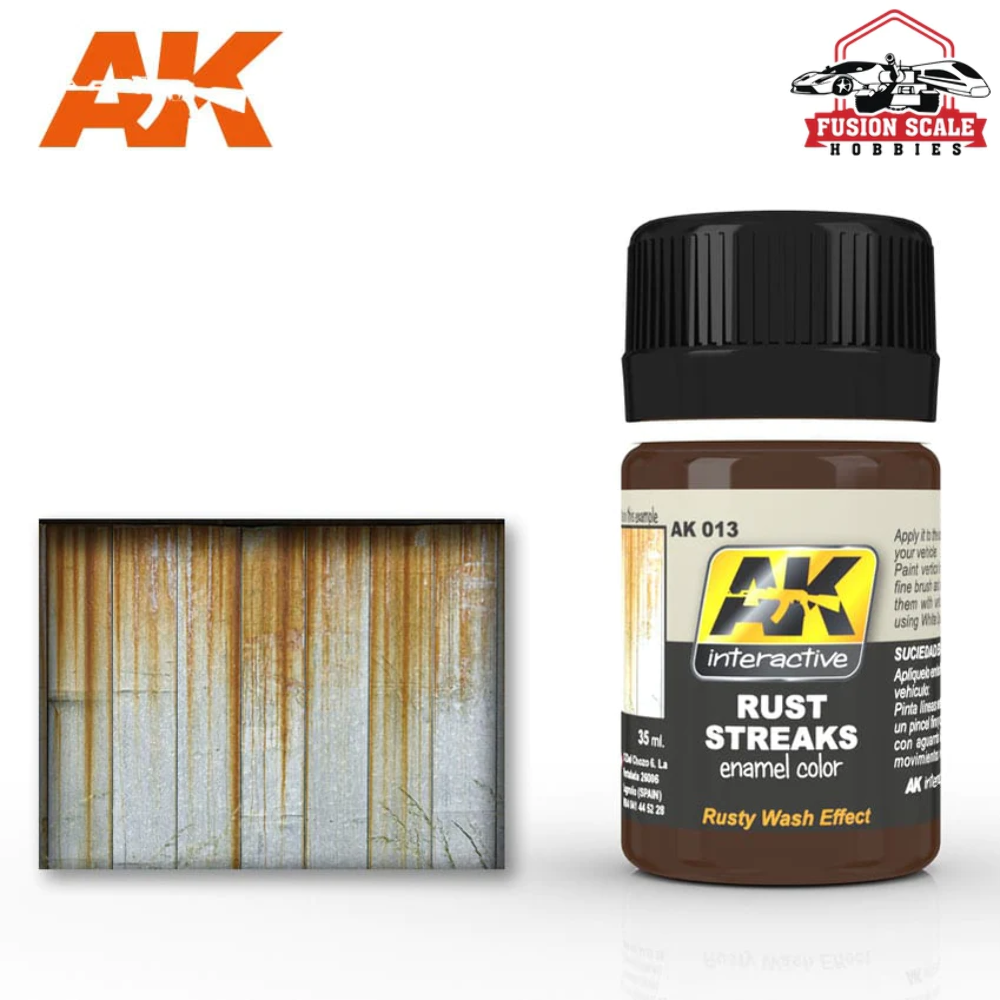 AK Interactive Rust Streaks Enamel Paint 35ml Bottle