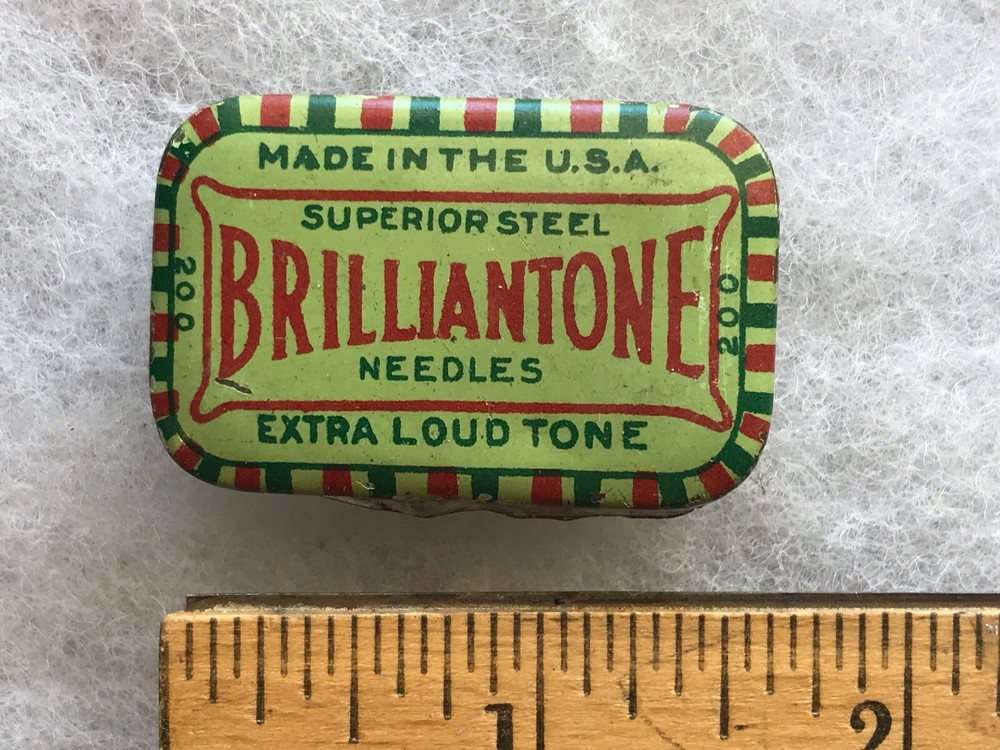 Brilliantone Needles Vintage Empty Tin