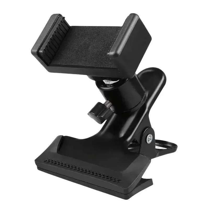 1 pc Guitar Headstock Phone Holder Clip 360° Ball Head Live Video Stand
