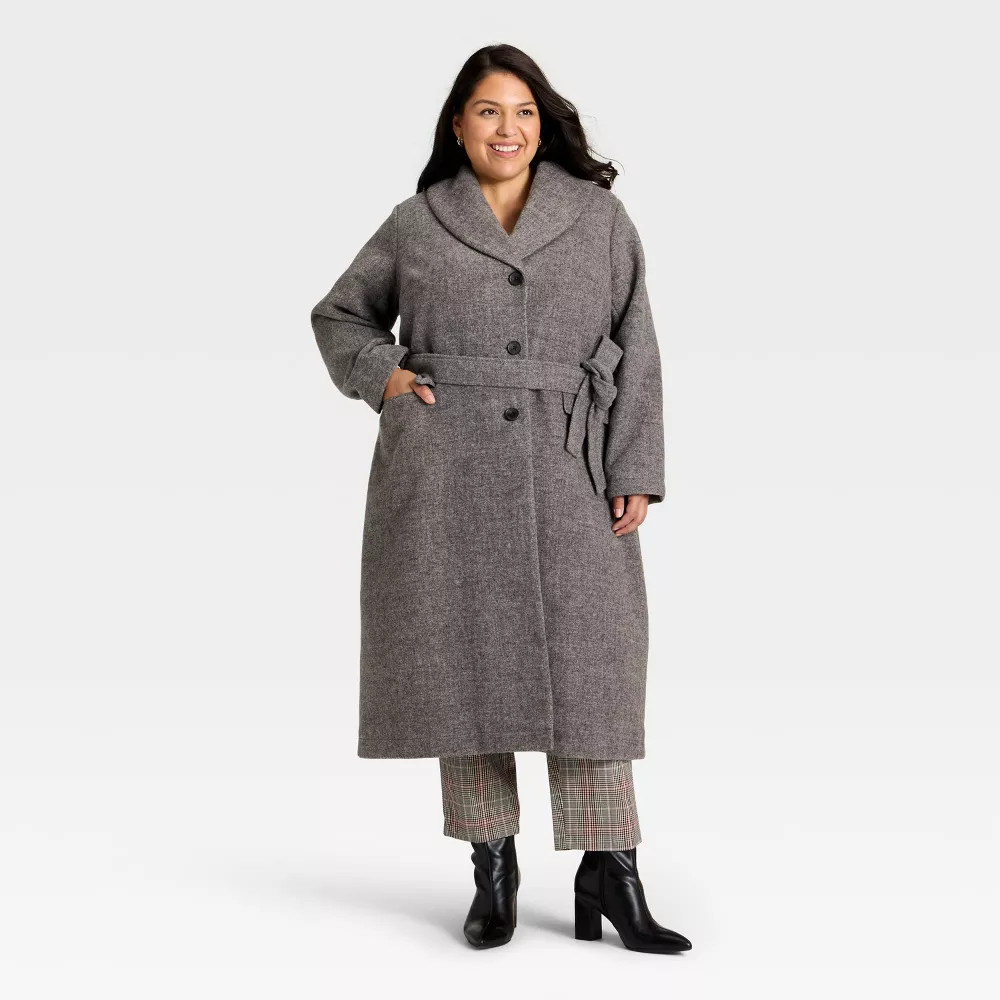 Women's Belted Coat - Ava & Viv