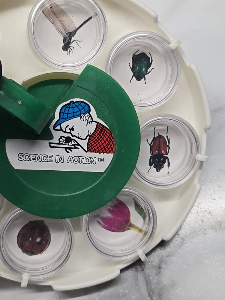 vintage science in action bug viewer with microscope for kids
