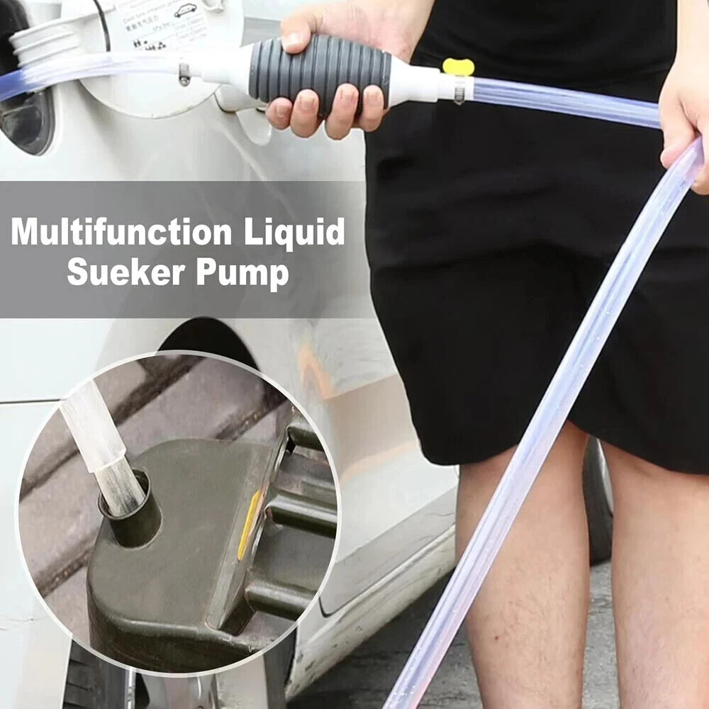 Siphon Hose Hand Pump Portable Manual Fuel Transfer Pump