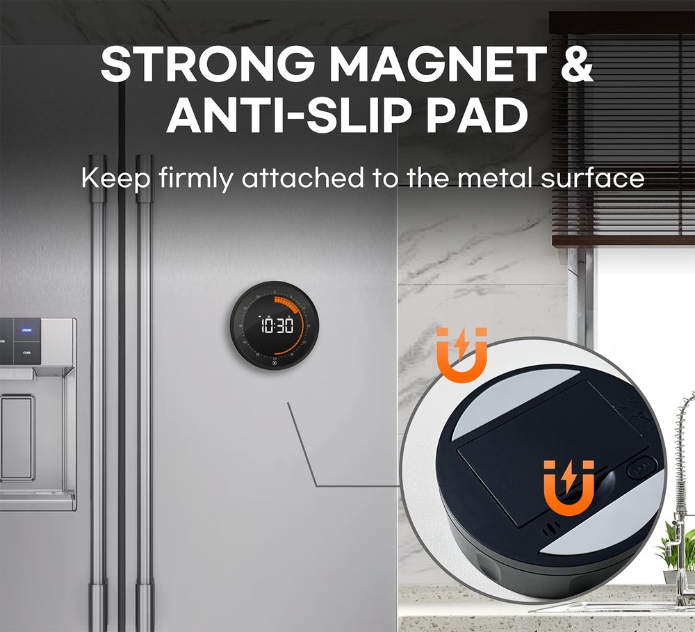 Visual Digital Timer - 60 Min Countdown & Count Up, Large LED Screen with Red...