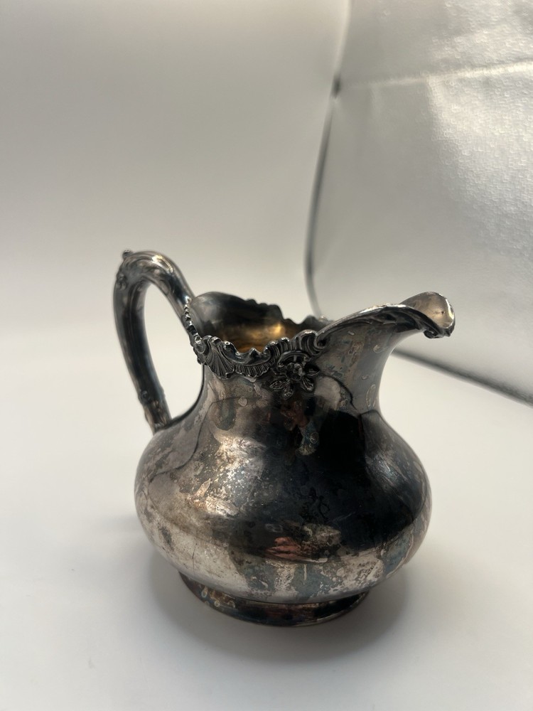 Reed And Barton Silver Plated Small Pitcher Ornate Handle