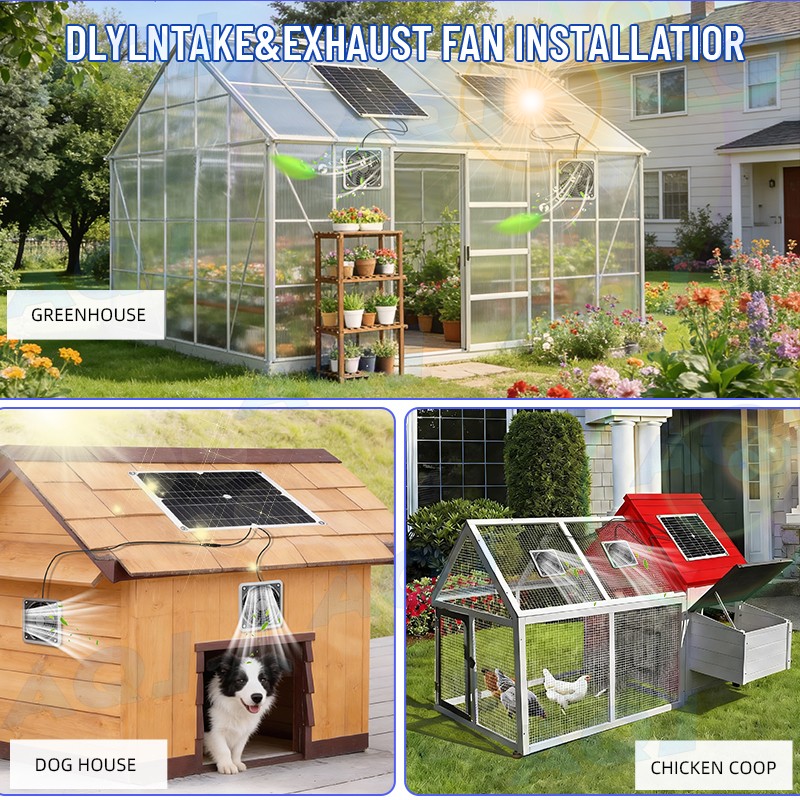 Solar Panel Fan Kit, 30W Weatherproof Solar Panel for Small Chicken Coops