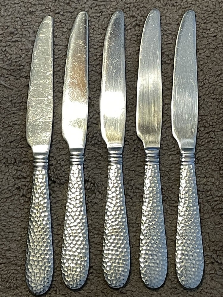 MIKASA Gourmet Basic 18/0 ELYSON (5) Hammered Stainless Flatware KNIFE KNIVES
