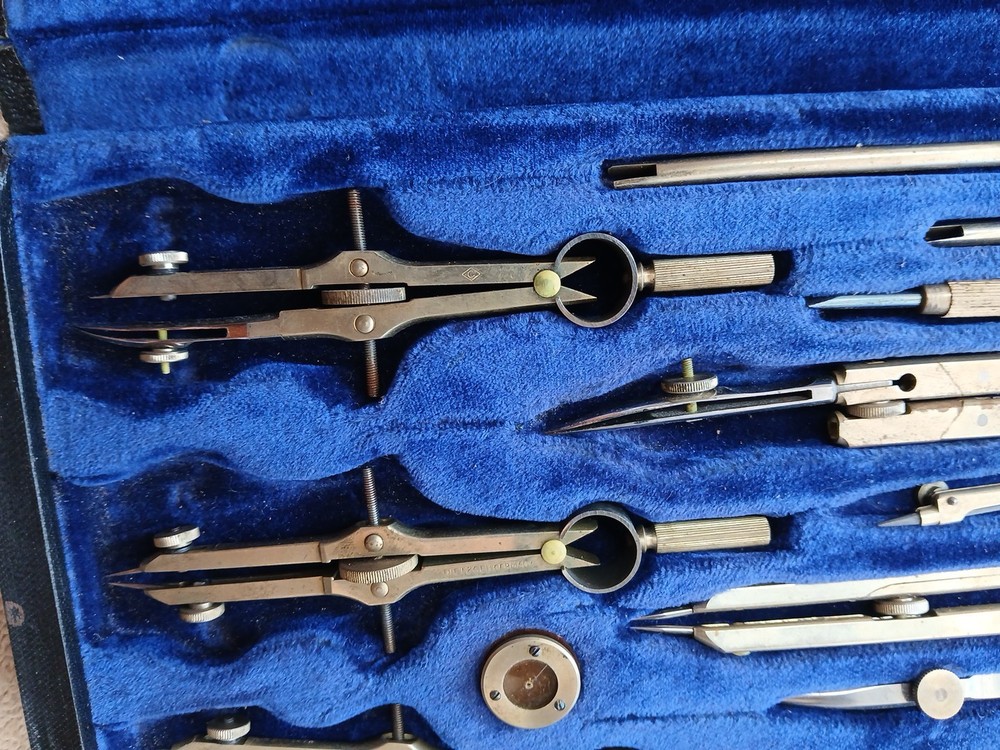 Dietzgen Champion vintage drafting tool set