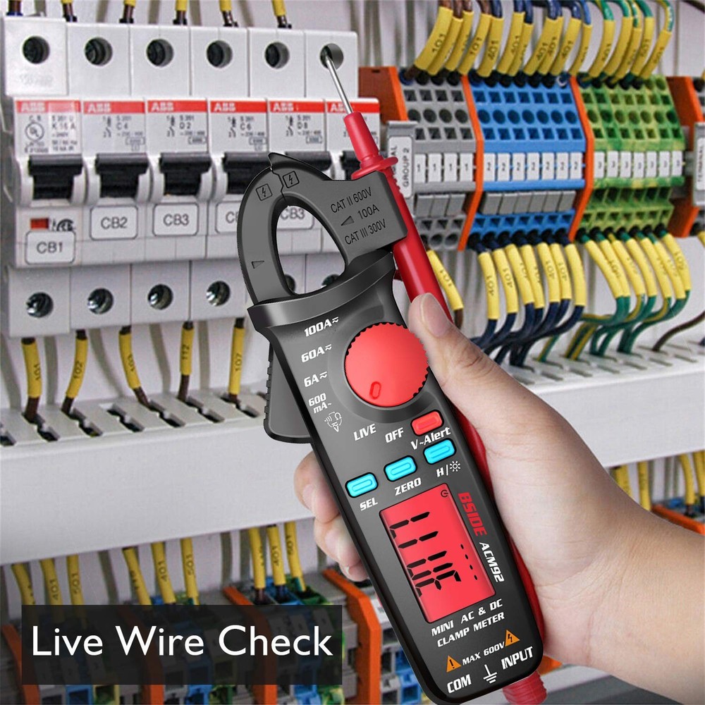 DC Current Clamp Meter 6000 Counts Auto-Ranging Digital Pocket Size, ACM92