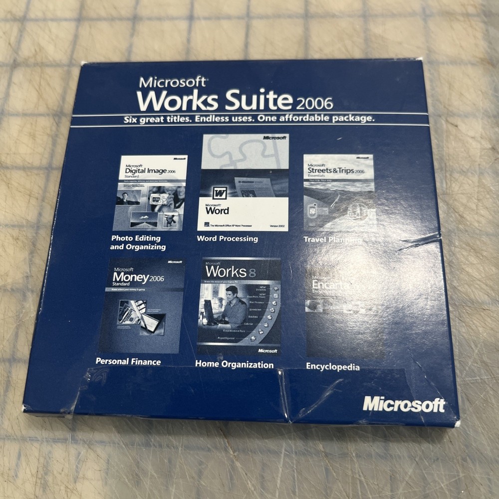 microsoft works suite 2006 Five CD Set With Product Key