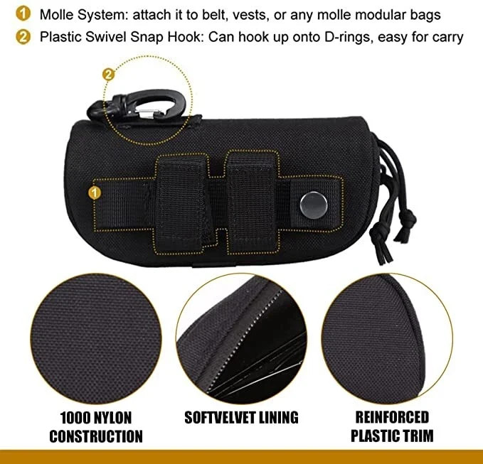 Tactical Molle Eyeglass Case Shockproof Protective Box Portable Sunglasses Case*