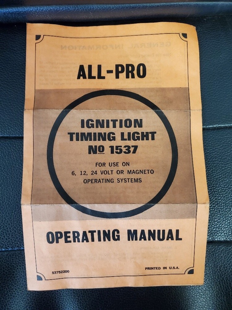 Vintage Mac Tools Chrome Ignition Timing Light