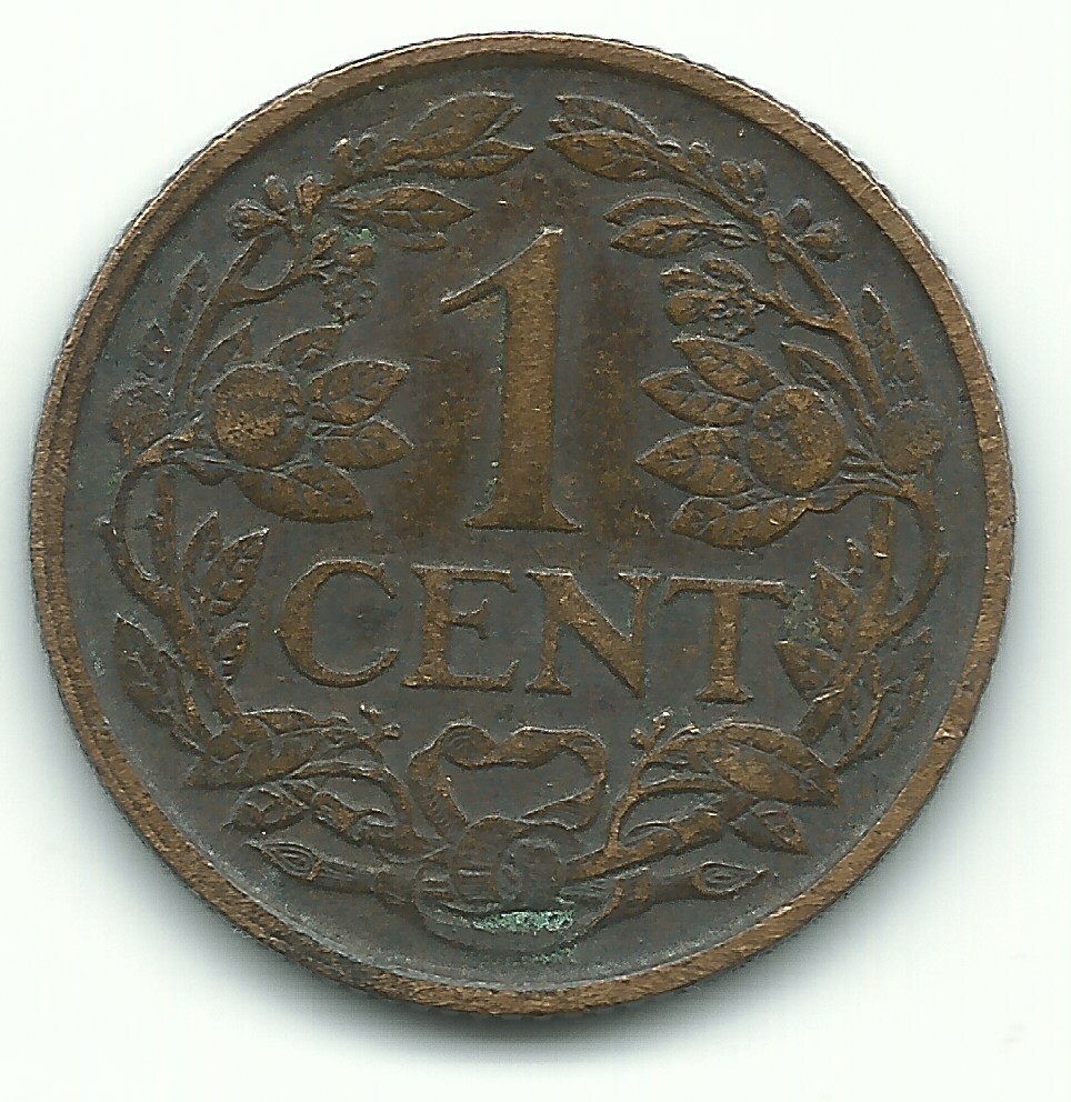 A HIGH GRADE 1925 NETHERLANDS ONE CENT COIN-JUL467