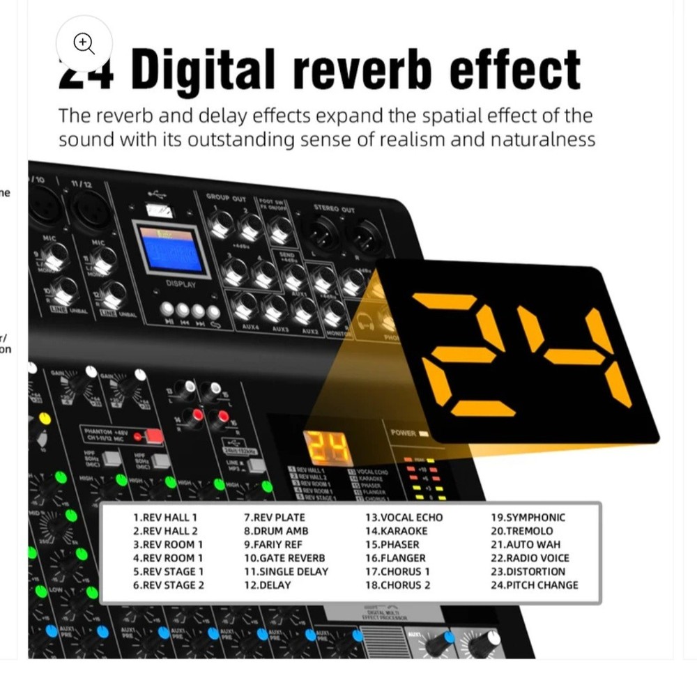 G-Mark MG16 MP3 Professional Audio Mixer Consule