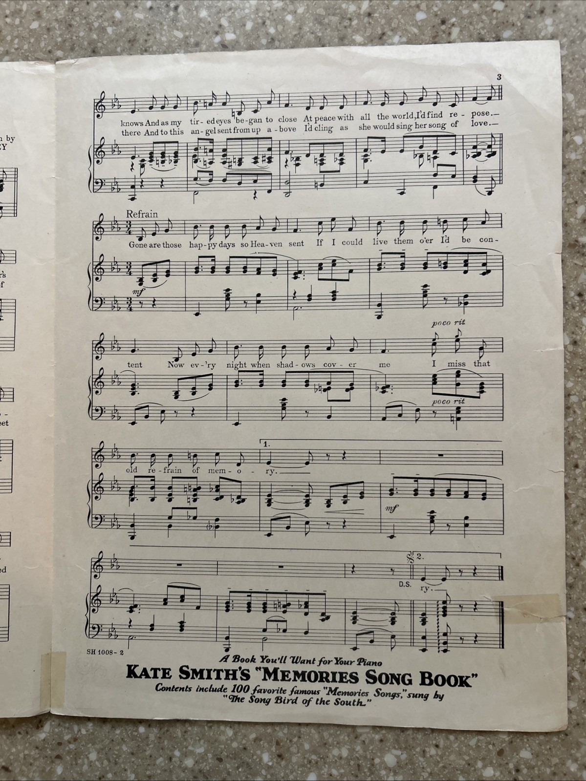 Viennese Refrain Vintage Piano Vocal Sheet Music Vintage 1933