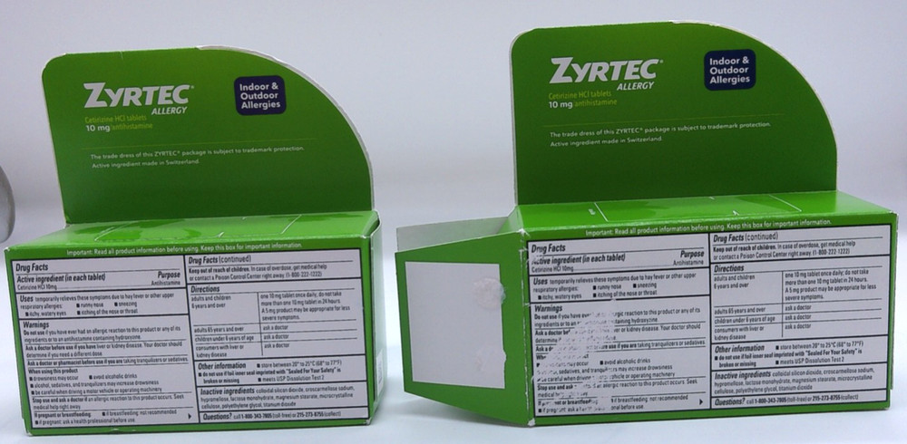 2Pk- Zyrtec, 80 Total Tablets, Exp. 8/27