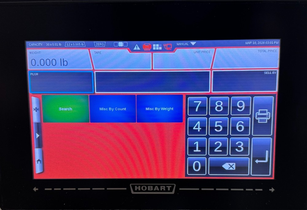 Hobart HT Deli Scale With Printer & Operator Touch Screen & 7" Customer Display