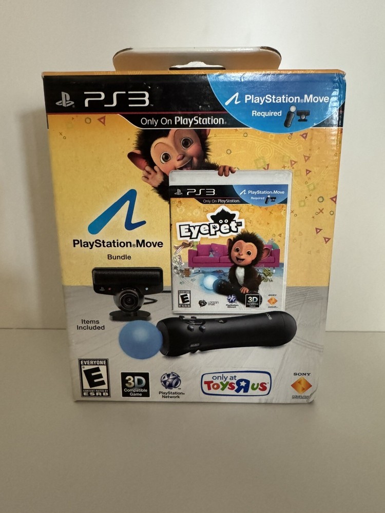 PlayStation 3 PS3 Eyepet Move Bundle With Eye Camera And Motion Controller