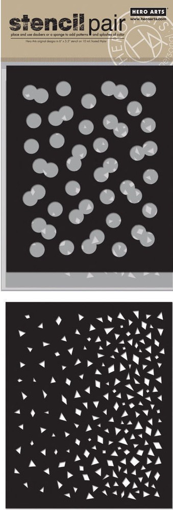 Hero Arts Stencil Pair - Confetti & Dots SA054 NEW