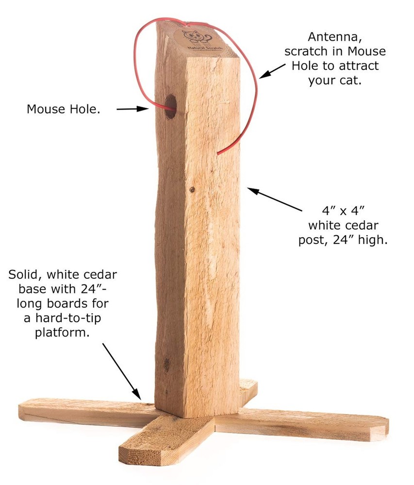 Cat Scratching Post-24 Cedar Post Fast Ship