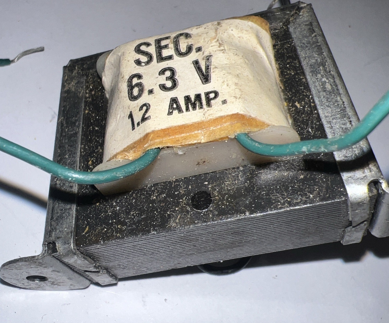 Filament Transformer 117vac Primary 6.3vac 1.2 Amps New old stock Model 27-050