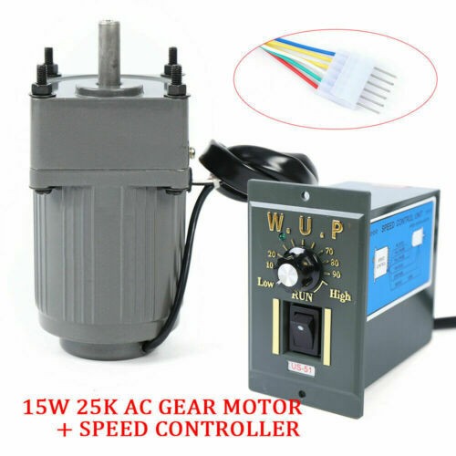 AC110 V 15W gear single-phase motor Electric variable speed controller 1:25