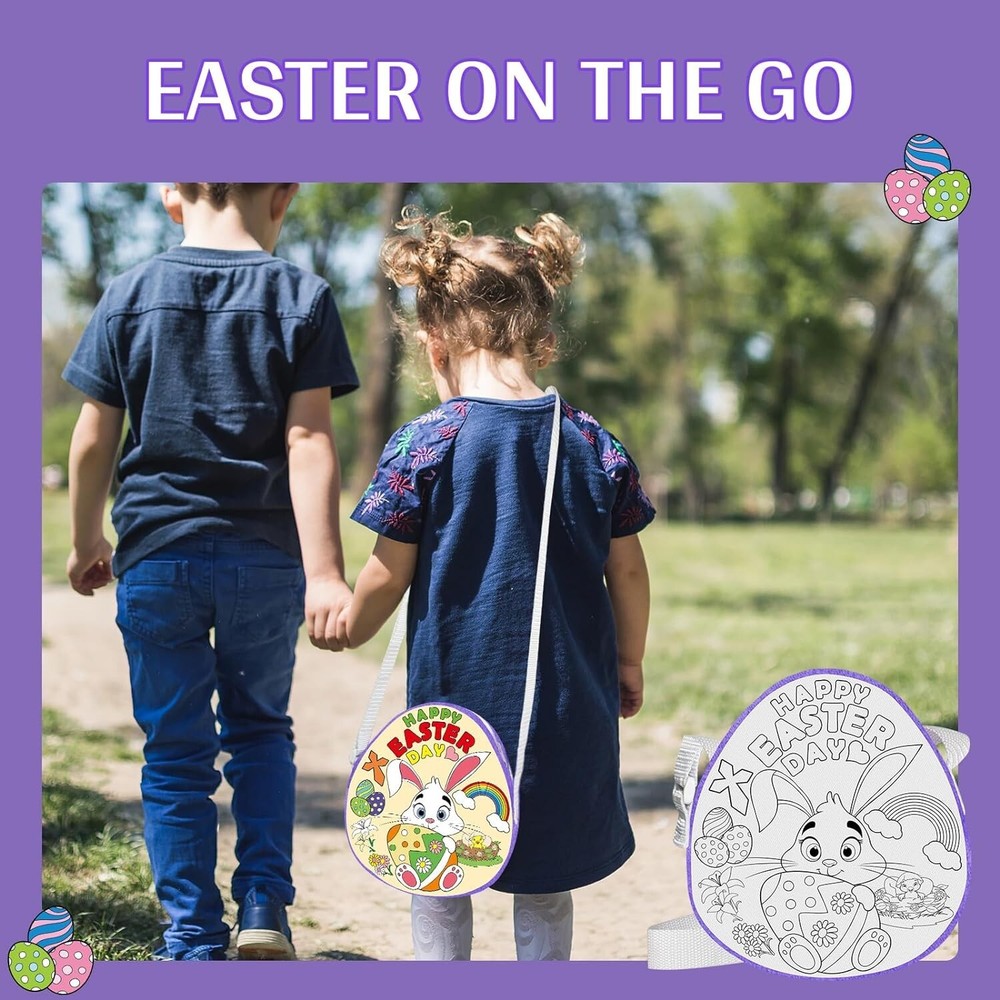 Easter Bunny Egg Decorating Dye Bag Kit, Dyeable Easter Eggs Painting Kit