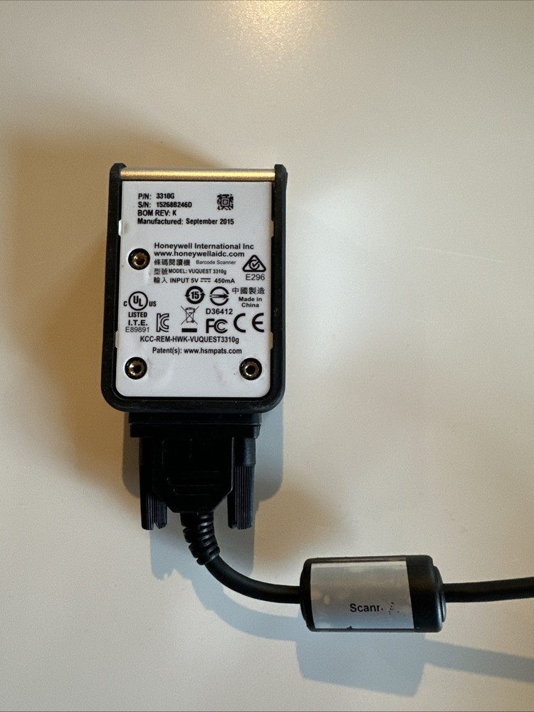Honeywell Vuquest 3310G with usb cable