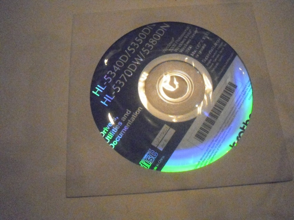 Brother HL-5370DW HL-5380dn  Setup Installation CD ROM Software CD Driver Disk