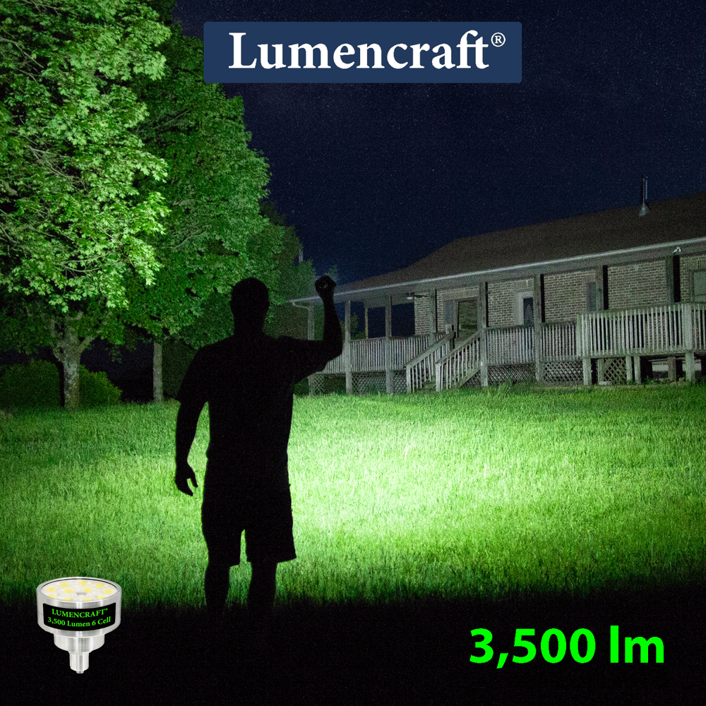 LED Conversion for Maglite Flashlight 3,500 Fits 6 D cell, 12 Cree XTE