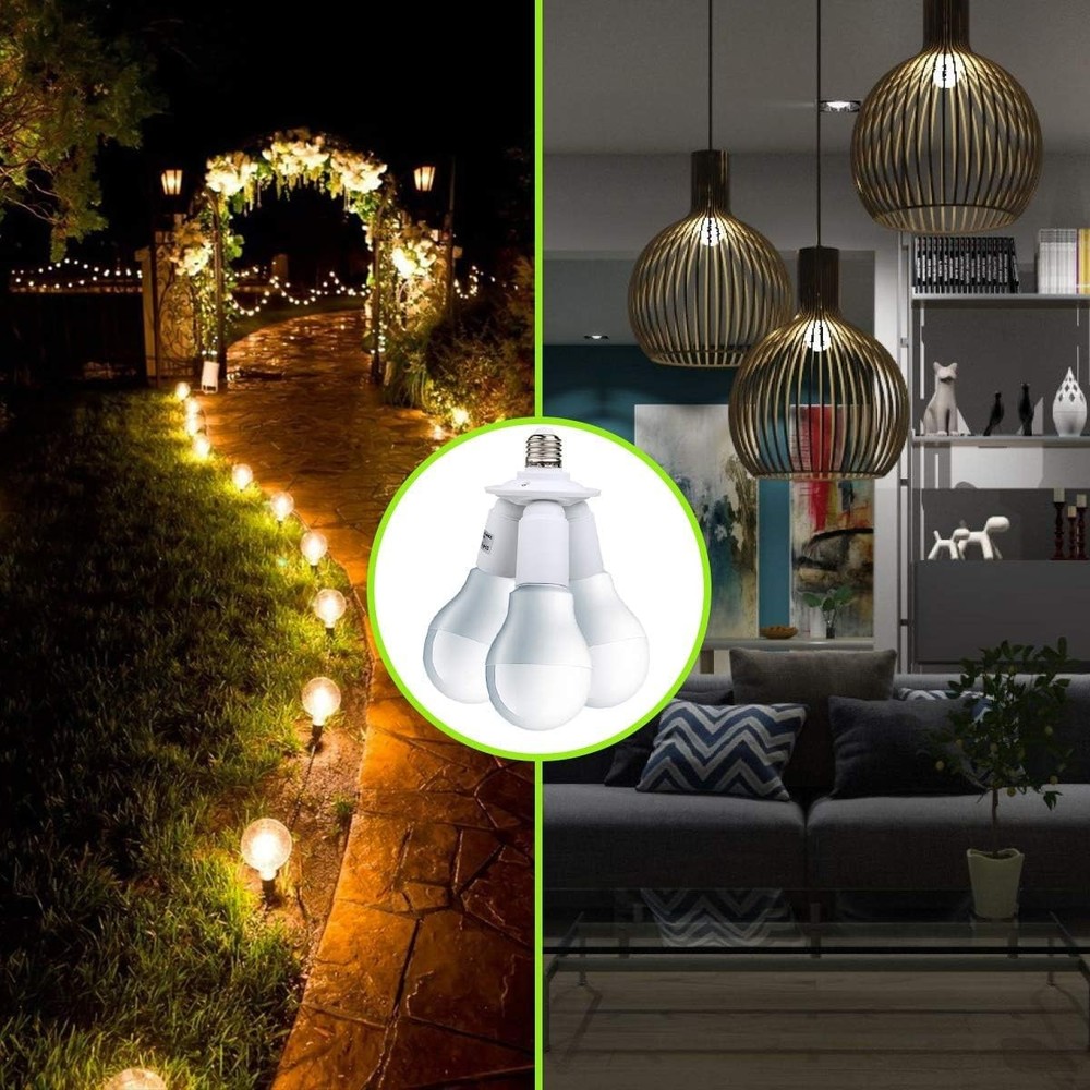 8T8 3 in 1 E26 E27 Light Bulb Socket Splitter Adapter, Standard LED Bulb Base...