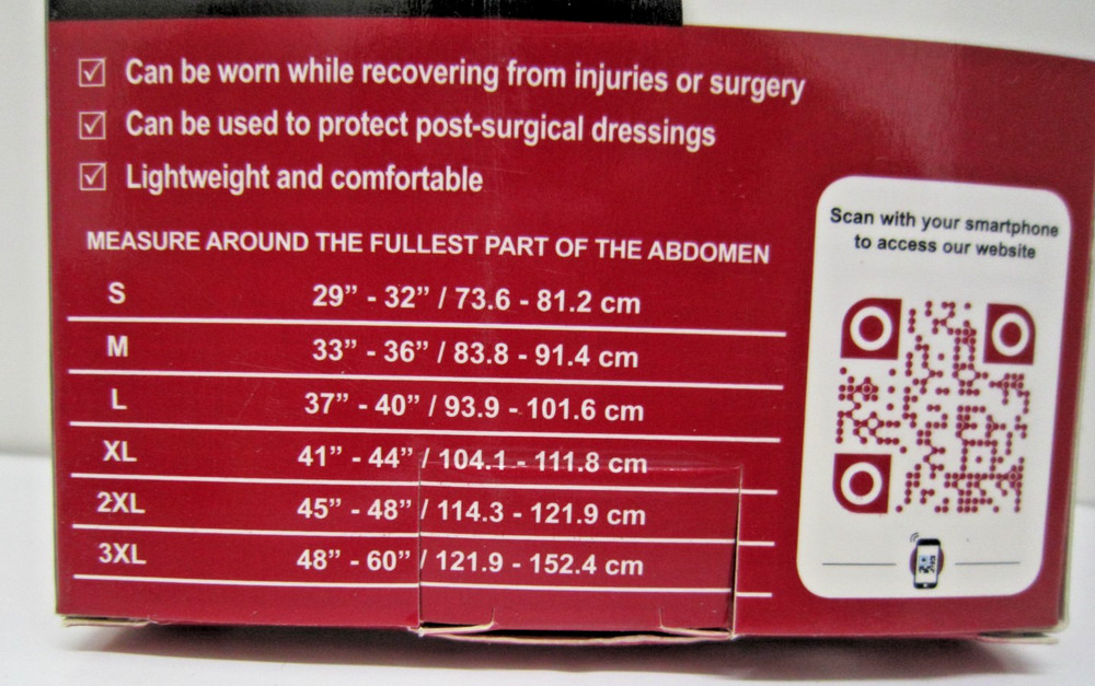 OTC Multiple Use Elastic Abdominal Binder White