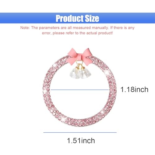 Bling Diamond Car Engine Start Stop Button Decoration Ring - Bling Ring Pink
