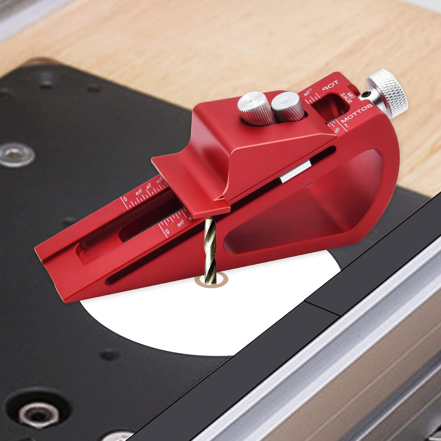 Adjustable Setup Block Height Gauge, Aluminum Precision Woodworking Tools for