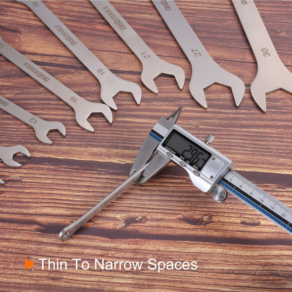 Thin Combination Wrench 5mm Metric 6-Point 15 Degree Offset Wrenches