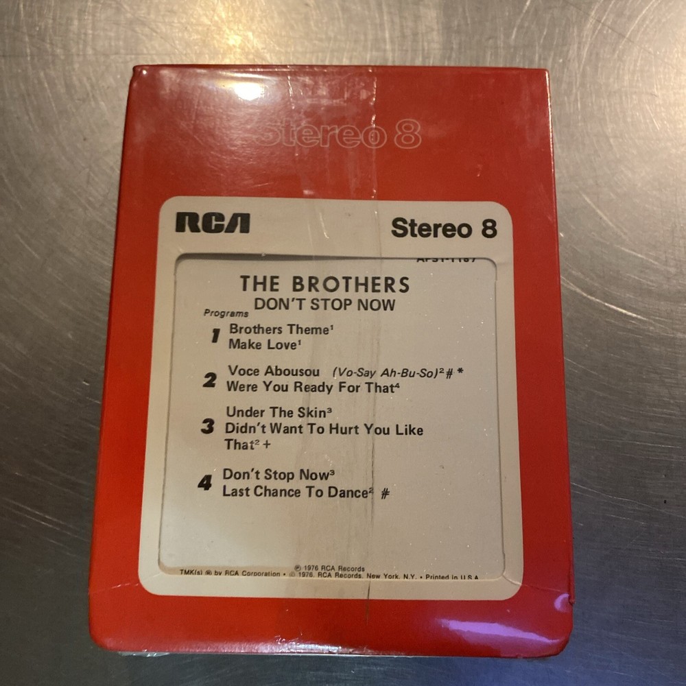 The Brothers- Don't Stop Now- 8 Track tape
