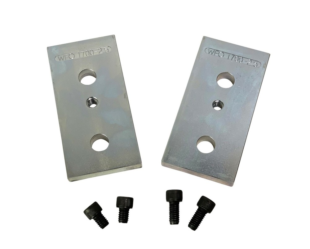 WFO Concepts Leaf Spring Axle Relocation Blocks, 2.5" wide, with bolts