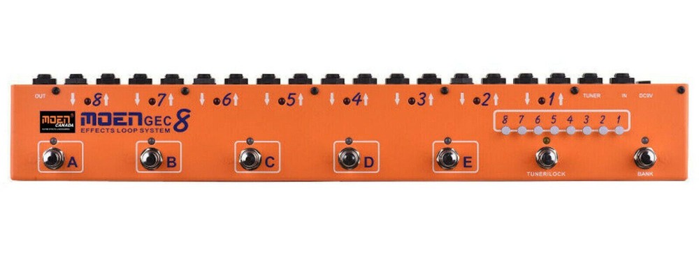 MOEN GEC8 OR Guitar Effect Pedal Commander Effect Loop System 8 Loops 10 Presets